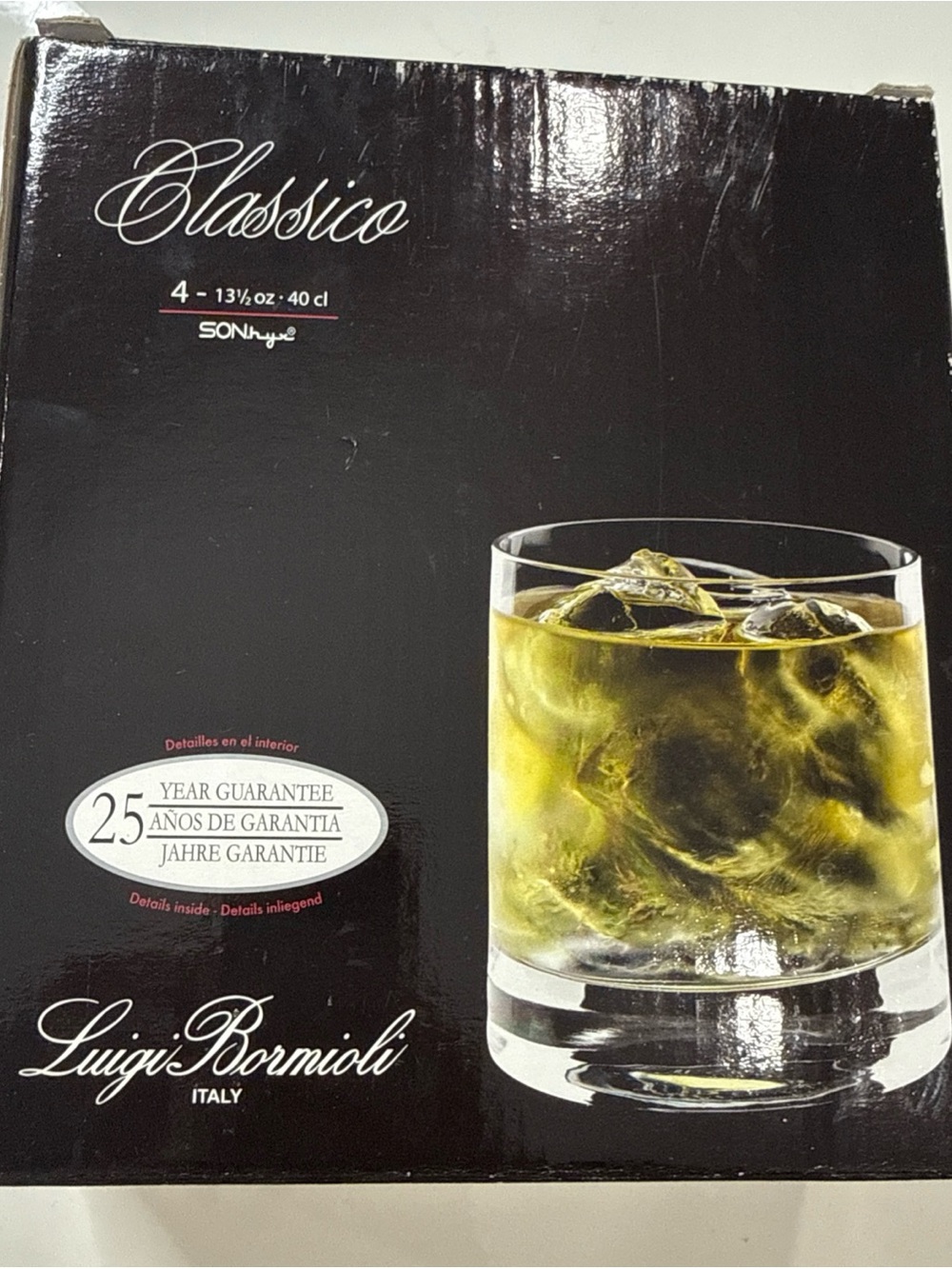 New Luigi Bormioli Classico Double Old-Fashioned Glasses - Set of 4 A020526